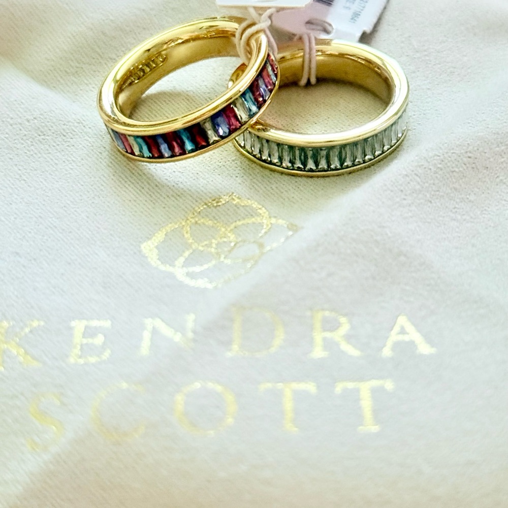 Set of 2 Kendra Scott “Jack Gold Band” Rings